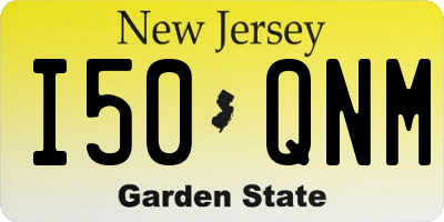 NJ license plate I50QNM