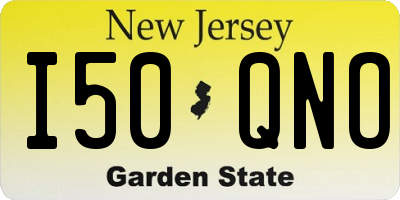 NJ license plate I50QNO