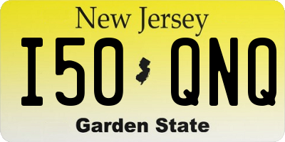 NJ license plate I50QNQ