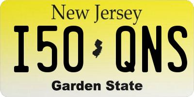 NJ license plate I50QNS