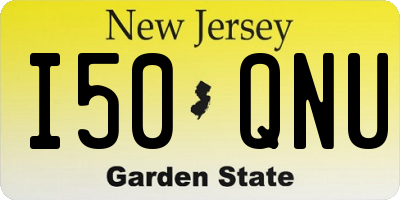 NJ license plate I50QNU