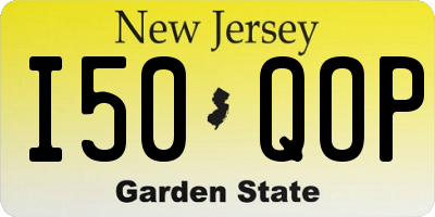 NJ license plate I50QOP
