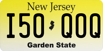 NJ license plate I50QOQ