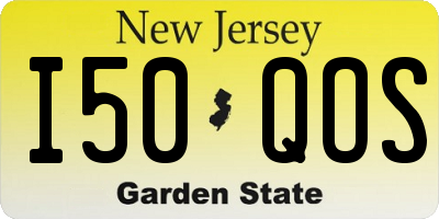 NJ license plate I50QOS