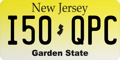 NJ license plate I50QPC