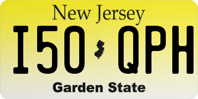 NJ license plate I50QPH