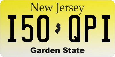 NJ license plate I50QPI