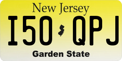 NJ license plate I50QPJ