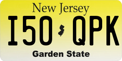 NJ license plate I50QPK