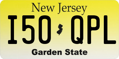 NJ license plate I50QPL