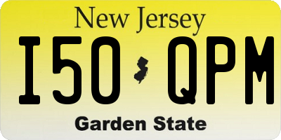 NJ license plate I50QPM