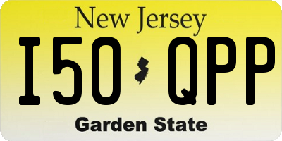 NJ license plate I50QPP