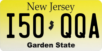 NJ license plate I50QQA