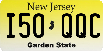 NJ license plate I50QQC