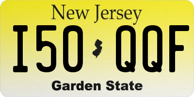 NJ license plate I50QQF