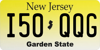 NJ license plate I50QQG