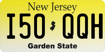 NJ license plate I50QQH