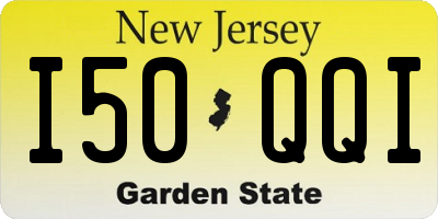 NJ license plate I50QQI