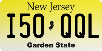 NJ license plate I50QQL