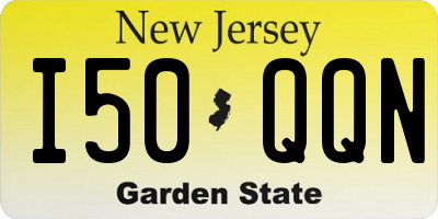 NJ license plate I50QQN