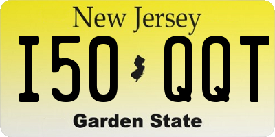 NJ license plate I50QQT