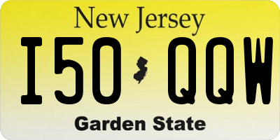 NJ license plate I50QQW