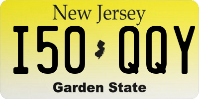 NJ license plate I50QQY