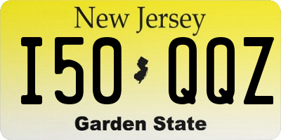 NJ license plate I50QQZ