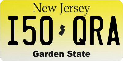 NJ license plate I50QRA