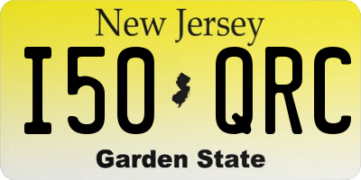 NJ license plate I50QRC