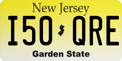 NJ license plate I50QRE