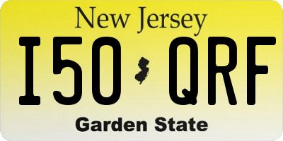 NJ license plate I50QRF