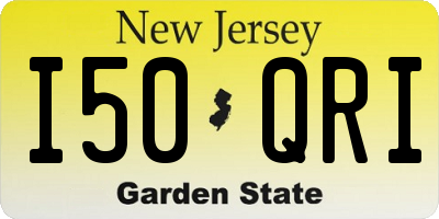 NJ license plate I50QRI
