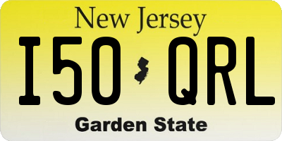 NJ license plate I50QRL