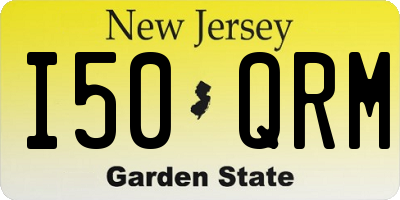 NJ license plate I50QRM