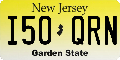 NJ license plate I50QRN