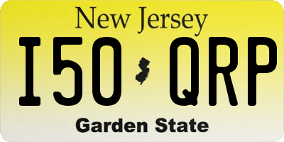 NJ license plate I50QRP
