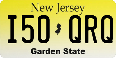 NJ license plate I50QRQ