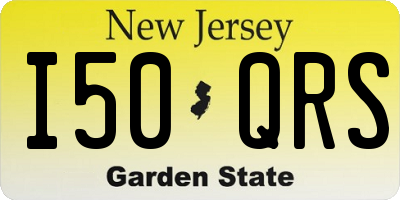 NJ license plate I50QRS