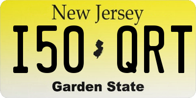 NJ license plate I50QRT
