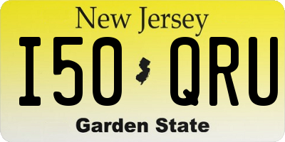 NJ license plate I50QRU