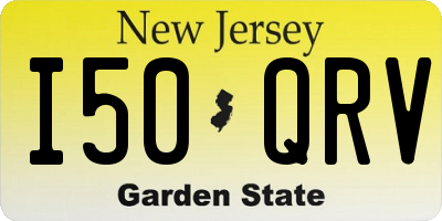 NJ license plate I50QRV