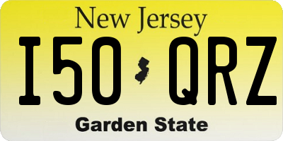 NJ license plate I50QRZ