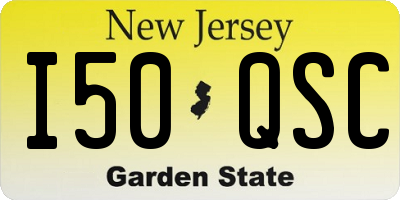 NJ license plate I50QSC
