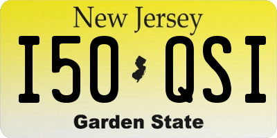 NJ license plate I50QSI