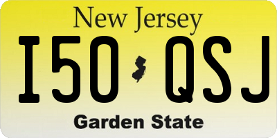 NJ license plate I50QSJ