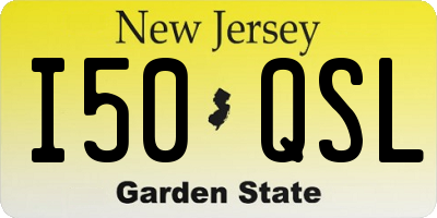 NJ license plate I50QSL