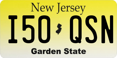NJ license plate I50QSN