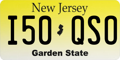 NJ license plate I50QSO