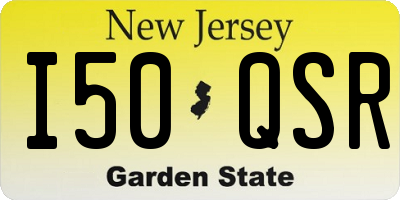 NJ license plate I50QSR